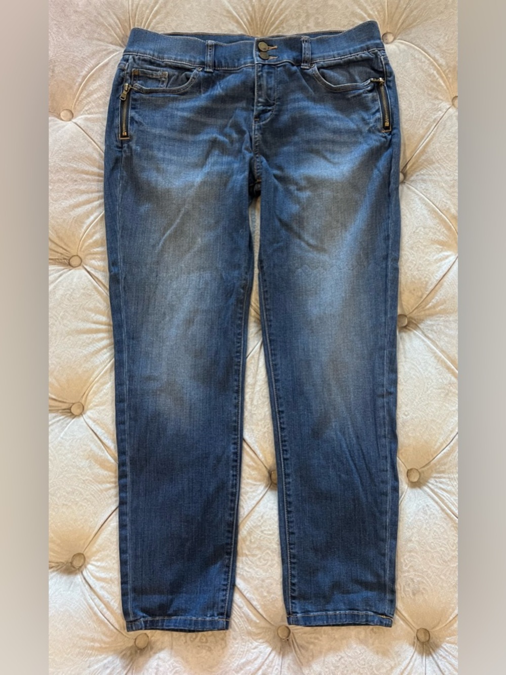 New York & Company Dark Blue Jeans with Zip Pocket Size 12